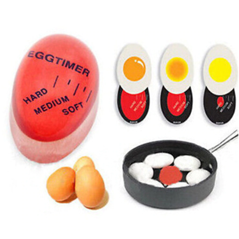  Egg Timer That Goes in Water, Color Changing Egg Timer, Perfect  for Boiling Eggs - Hard, Medium, Soft (1 Pack, Scarlet) : Home & Kitchen