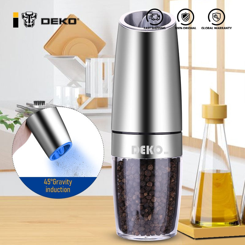 Electric Pepper Mill Gravity Induction Salt and Pepper Grinder